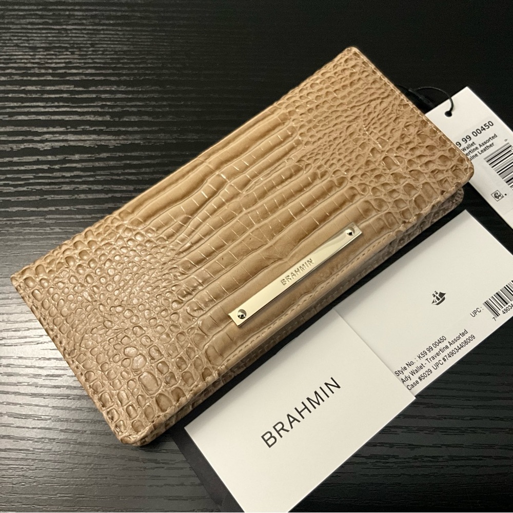 Brahmin Ady TRAVERTINE Color Shades of Tan Leather NWT